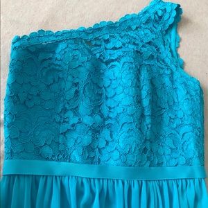 Lace one shoulder prom/bridesmaid dress